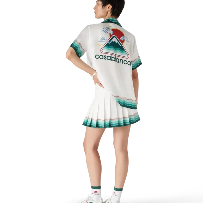 Falda plisada de seda Tennis Falda plisada de seda Tennis