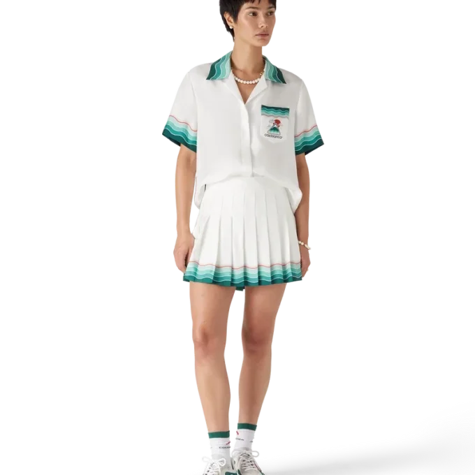 Falda plisada de seda Tennis Falda plisada de seda Tennis