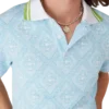 Camisas de manga corta en jacquard azul claro