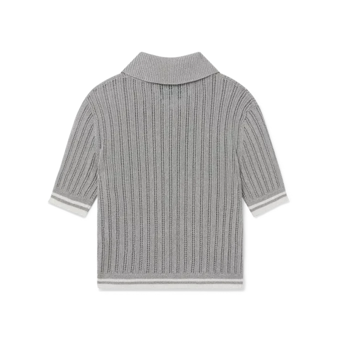 Camisas de manga corta plateadas