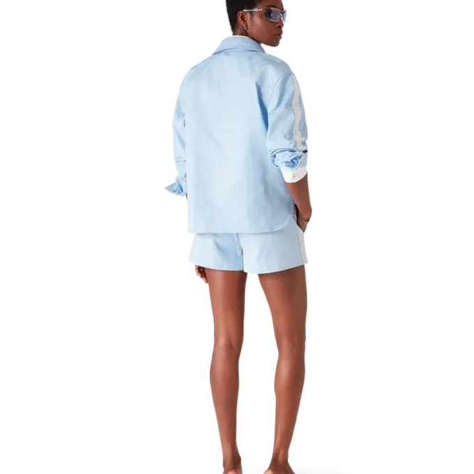 Camisas de manga larga con monograma azul Camisas de manga larga con monograma azul