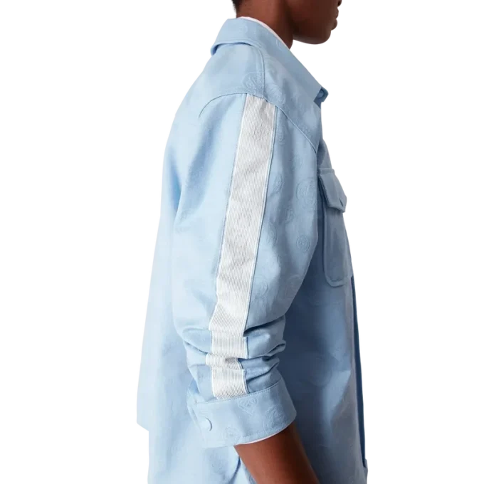 Camisas de manga larga con monograma azul Camisas de manga larga con monograma azul