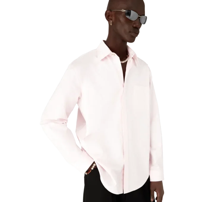 Camisas de manga larga con monograma de algodón Camisas de manga larga con monograma de algodón