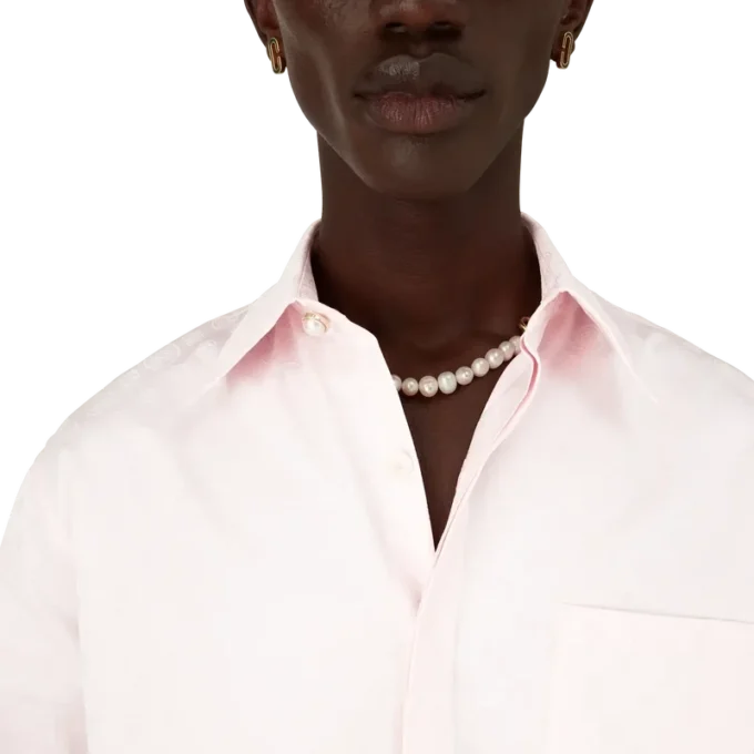 Camisas de manga larga con monograma de algodón Camisas de manga larga con monograma de algodón