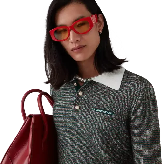 Camisas de manga larga con rayas bouclé