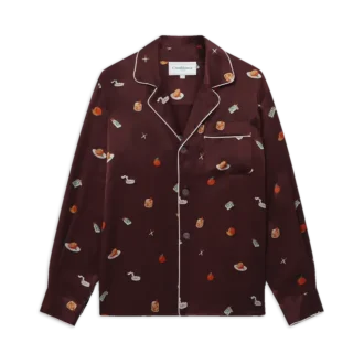 Camisas de pijama de satén de seda Vices