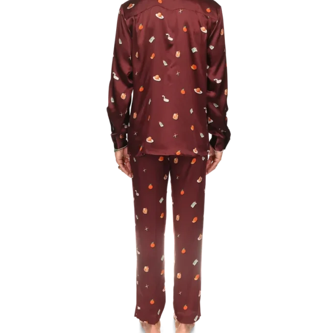 Camisas de pijama de satén de seda Vices