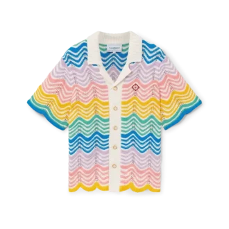 Camisas de punto con diseño de ondas degradadas