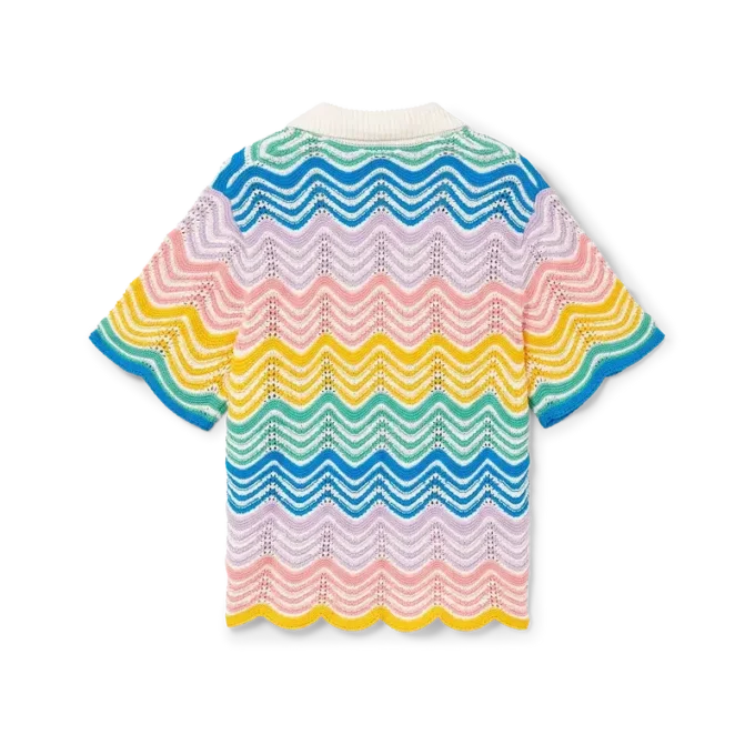 Camisas de punto con diseño de ondas degradadas