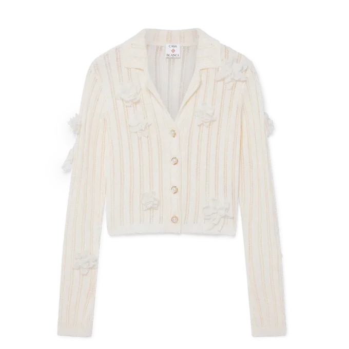 Camisas de punto con encaje floral Camisas de punto con encaje floral