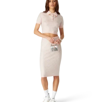 Camisas de punto con monograma de cristal