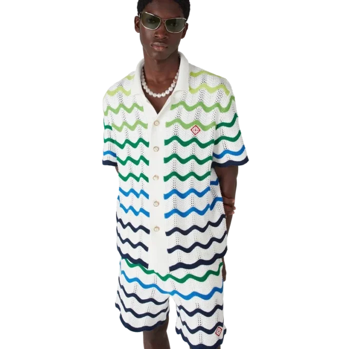 Camisas de punto de manga corta Wave