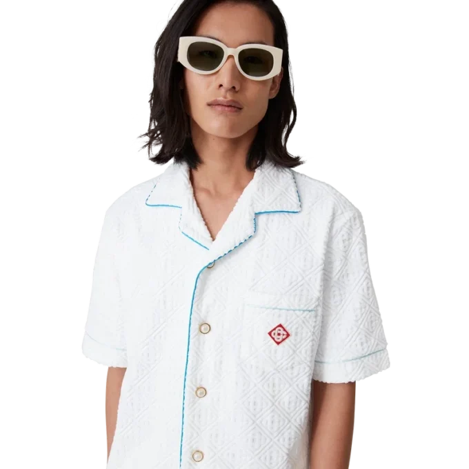 Camisas de rizo con rayas de tenis