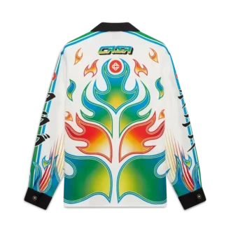 Camisas de sarga de seda de manga larga Flame Laurel