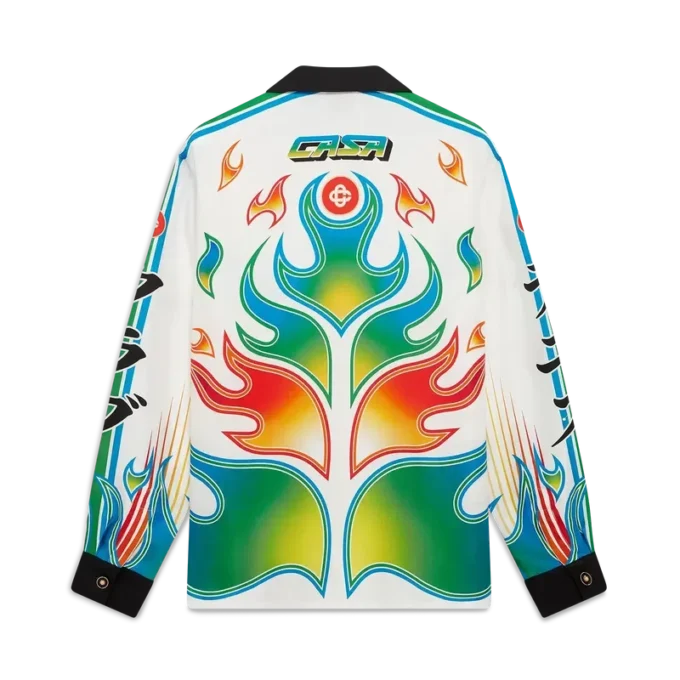 Camisas de sarga de seda de manga larga Flame Laurel