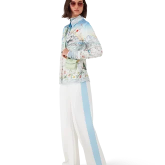 Camisas de sarga de seda de manga larga L’hiver Fleuri