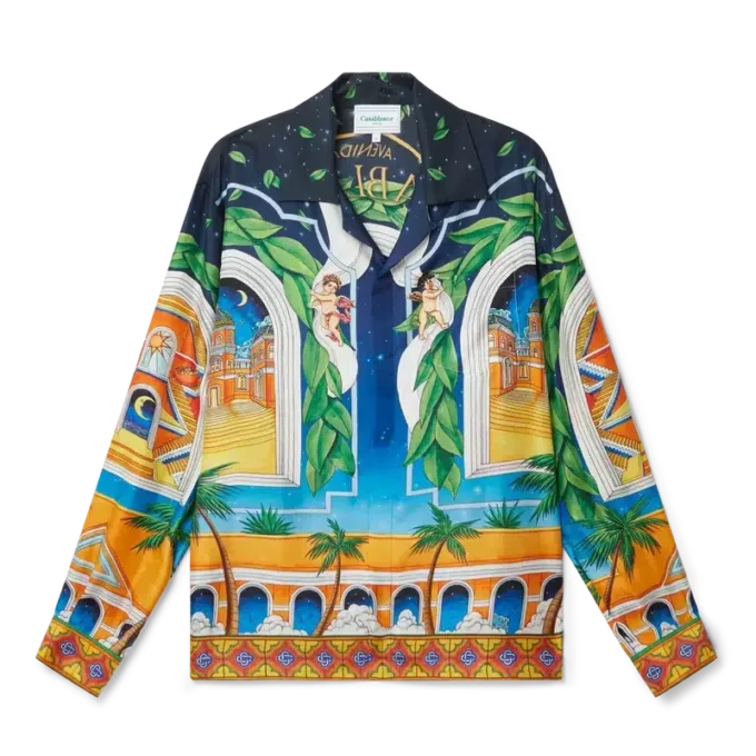 Camisas de seda con cuello cubano de Maison D’ete