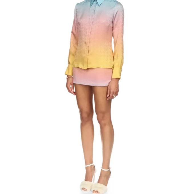 Camisas de seda con degradado Ping Pong