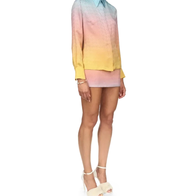 Camisas de seda con degradado Ping Pong