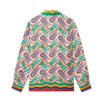 Camisas de seda con monograma de tenis