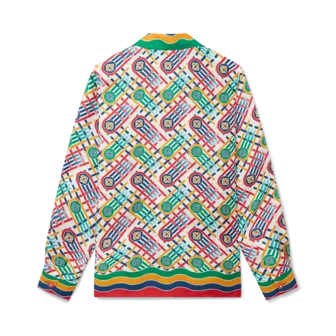 Camisas de seda con monograma de tenis