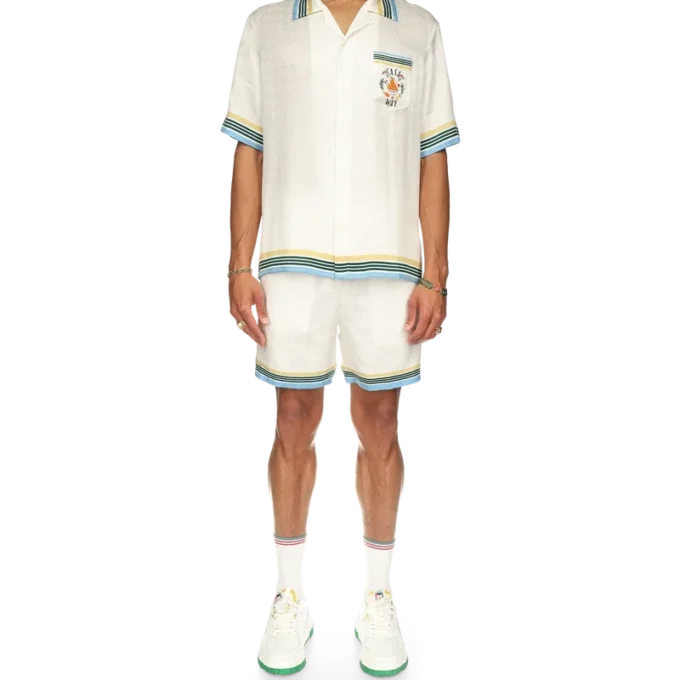 Camisas de seda de manga corta Casa Way Camisas de seda de manga corta Casa Way