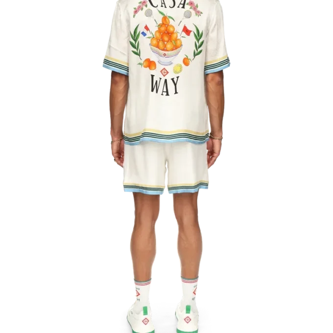 Camisas de seda de manga corta Casa Way Camisas de seda de manga corta Casa Way