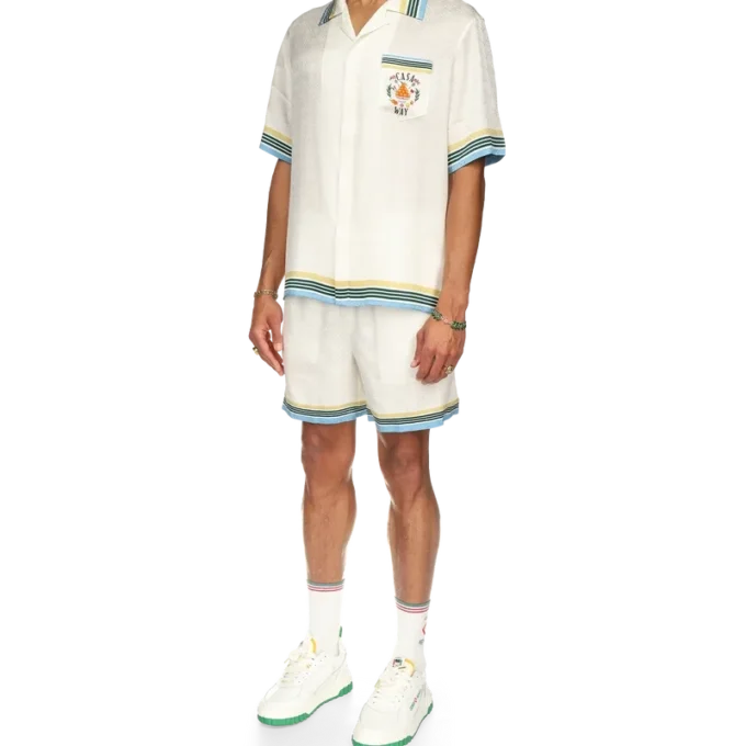 Camisas de seda de manga corta Casa Way Camisas de seda de manga corta Casa Way