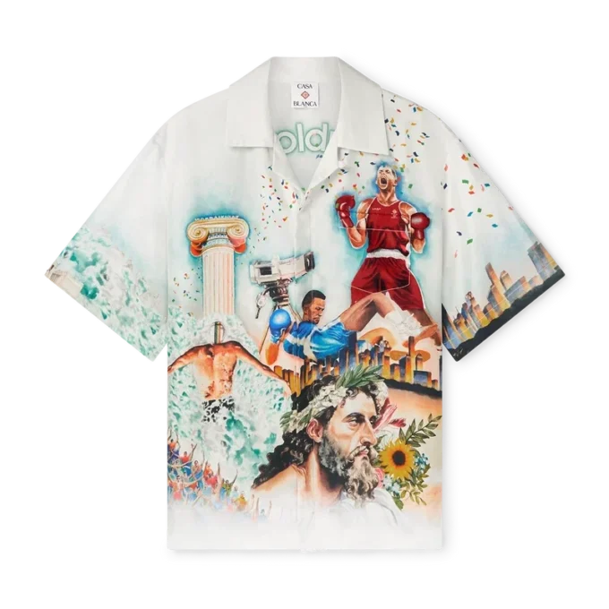 Camisas de seda de manga corta Celebration Du Sport