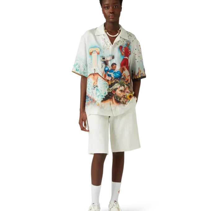 Camisas de seda de manga corta Celebration Du Sport