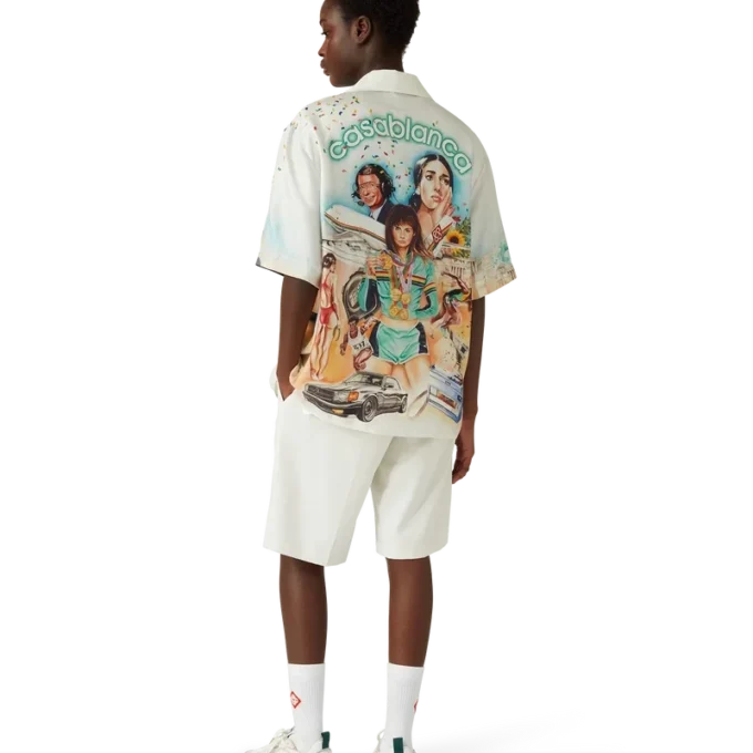 Camisas de seda de manga corta Celebration Du Sport