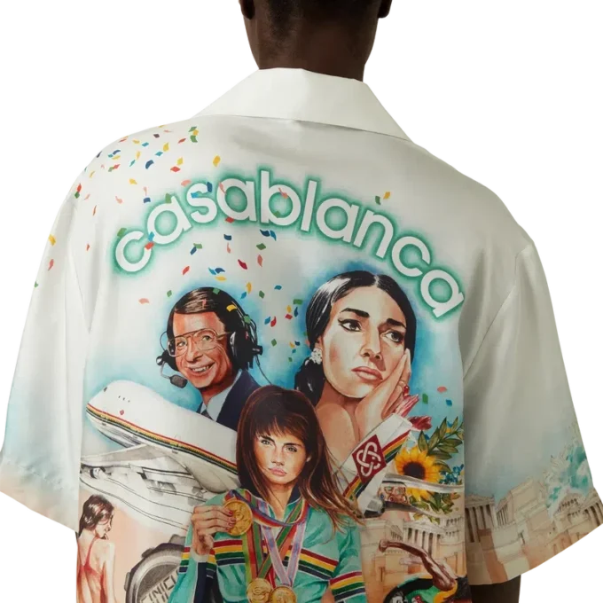 Camisas de seda de manga corta Celebration Du Sport