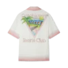 Camisas de seda de manga corta con el icono del club de tenis