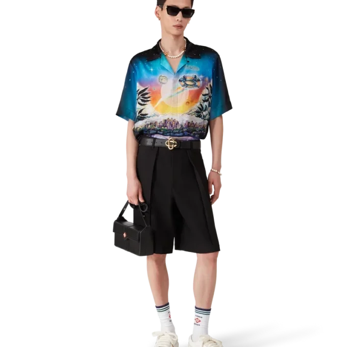 Camisas de seda de manga corta La Pramonition Camisas de seda de manga corta La Pramonition