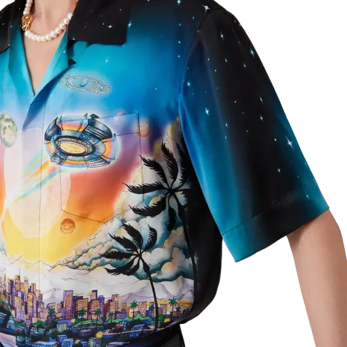 Camisas de seda de manga corta La Pramonition Camisas de seda de manga corta La Pramonition