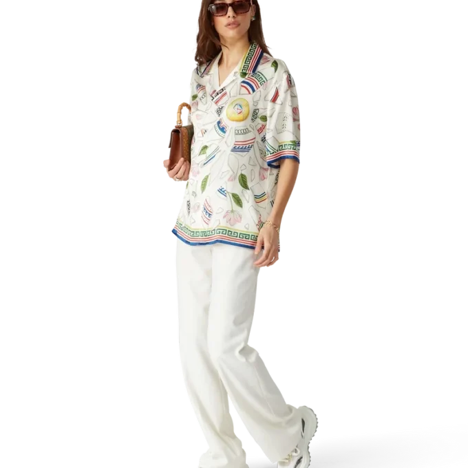 Camisas de seda de manga corta Le Vase Brise