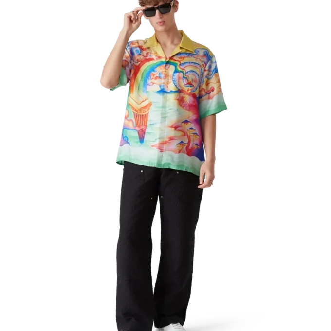 Camisas de seda de manga corta Nature’s Teacher