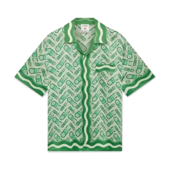 Camisas de seda de manga corta Ping Pong