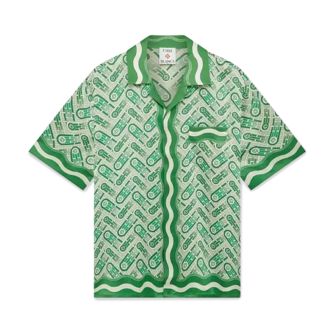 Camisas de seda de manga corta Ping Pong