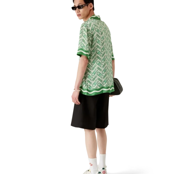 Camisas de seda de manga corta Ping Pong