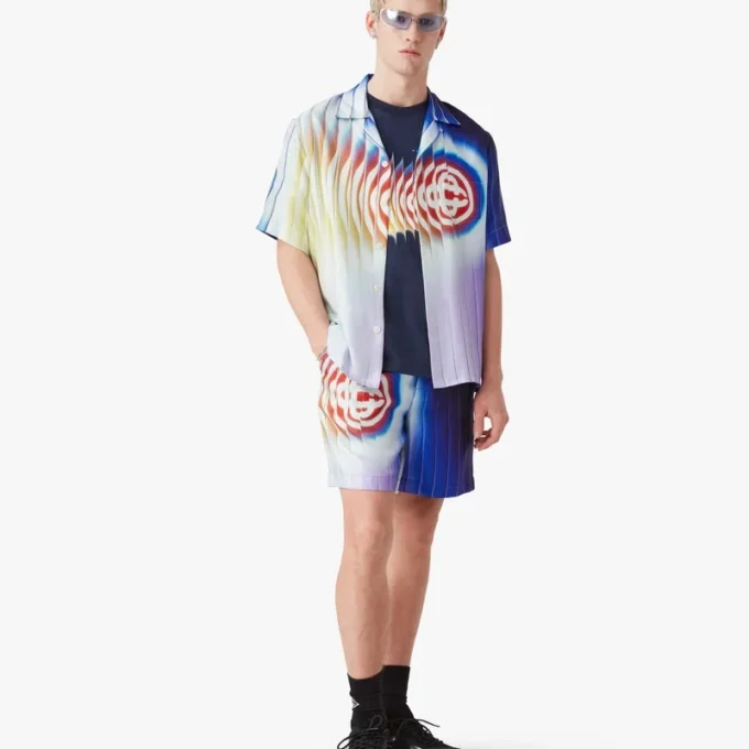 Camisas de seda de manga corta Shockwave