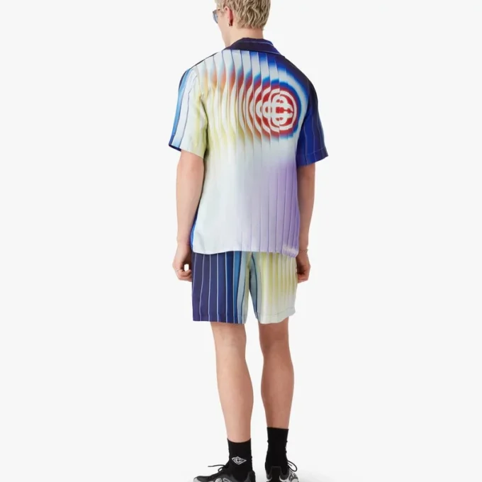 Camisas de seda de manga corta Shockwave