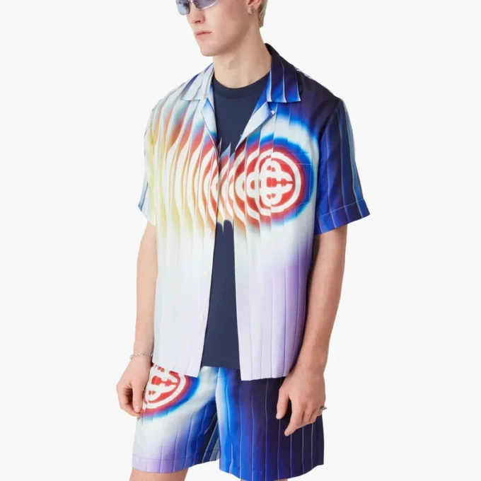 Camisas de seda de manga corta Shockwave