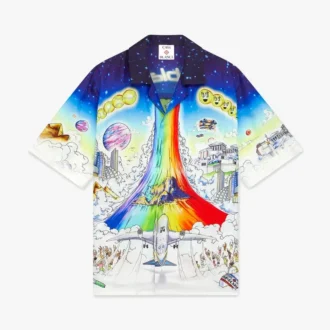 Camisas de seda de manga corta Solid Grooves