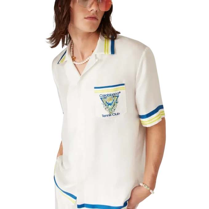 Camisas de seda de manga corta Tennis Club