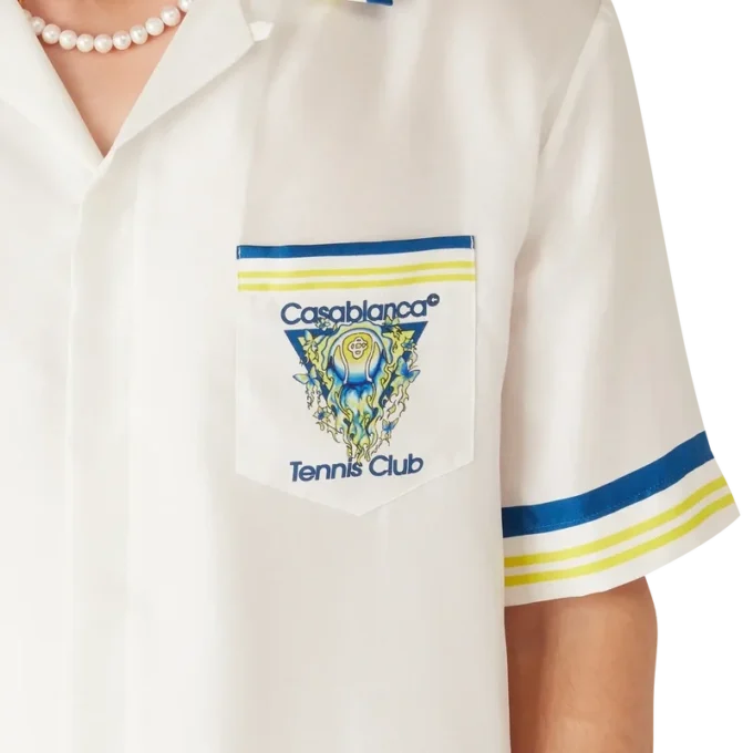 Camisas de seda de manga corta Tennis Club