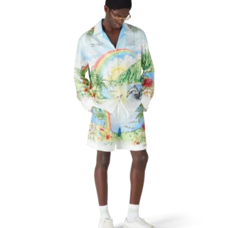 Camisas de seda de manga larga Aloha