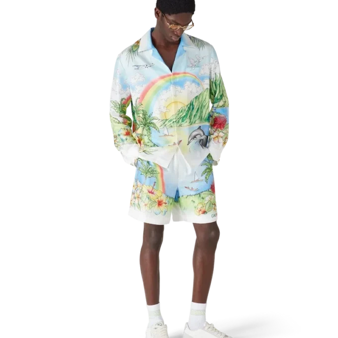 Camisas de seda de manga larga Aloha Camisas de seda de manga larga Aloha