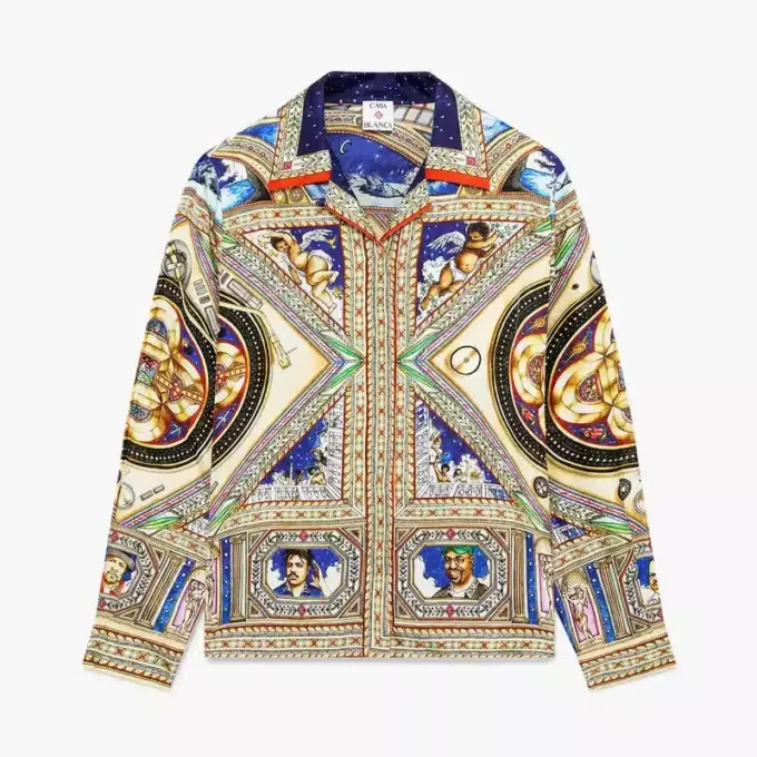 Camisas de seda de manga larga con cuello cubano «Take Me to Church»