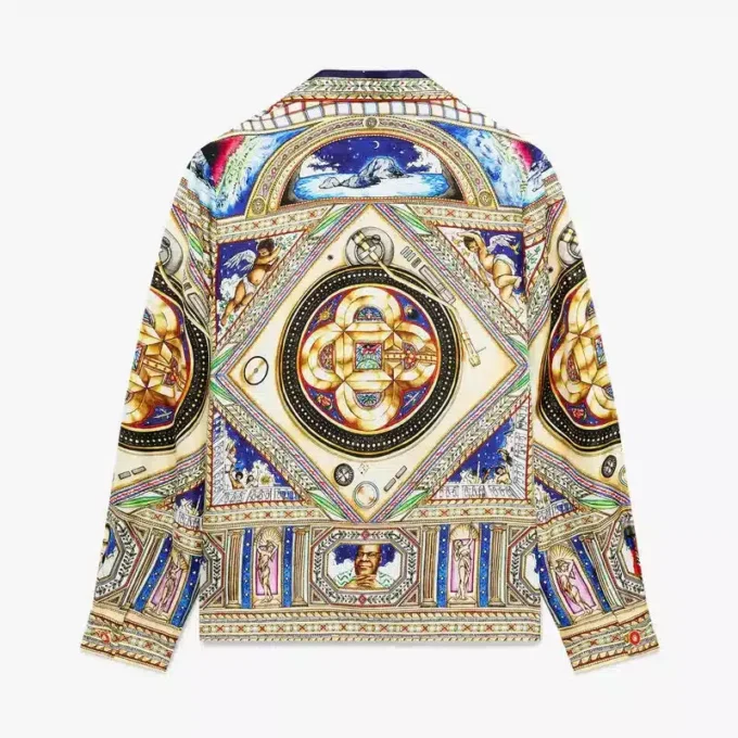 Camisas de seda de manga larga con cuello cubano «Take Me to Church»